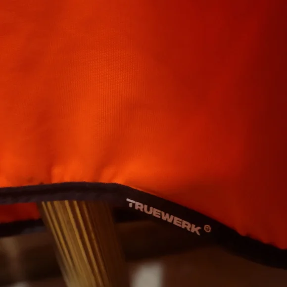 TRUEWERK T.5 Werk Men's UV Breathable Sun Long Sleeve Hoodie Orange Size Small - Picture 5 of 6